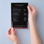 Moderne Glitter Drop Rosegoud Flyer (Hand)