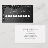 Moderne Glitter Drop Salon & Spa Loyalty Visitekaartje (Voorkant / Achterkant)