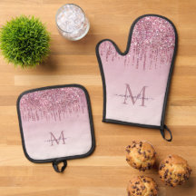 Moderne glitter druppels gepersonaliseerde monogra