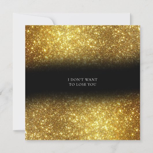 Moderne glitter en diamanten... het spijt me dat i bedankkaart (Achterkant)