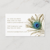 Moderne Glitter Feather Event Coordinator Planner Visitekaartje (Achterkant)