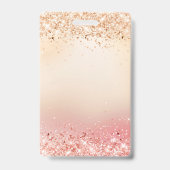 Moderne Glitter Goud-Roségoud (Nep) Badge (Achterkant)