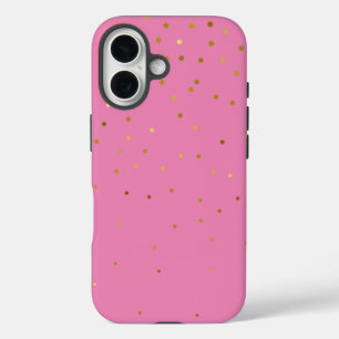 Moderne Glitter Goud Roze  iPhone 16 Hoesje