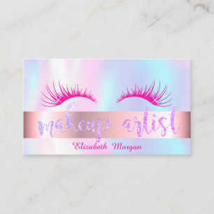 Moderne Glitter Lashes, Makeup Artist Holographic Visitekaartje