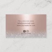 Moderne glitter Lips Blush Roos Gold Makeup Artist Visitekaartje (Achterkant)