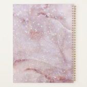 Moderne Glitter Marble Monogram Kalender & Planner (Achterkant)