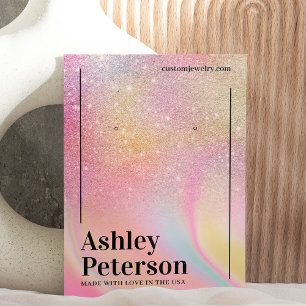 Moderne glitter marble rainbow-lettertypescherm visitekaartje