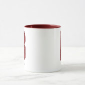 Moderne Glitter Monogram B Mok met Naam (Midden)