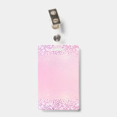 Moderne Glitter Paarse (imiteren) badge (Back with Clip)