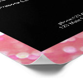 Moderne Glitter Perzik Koraal Prijslijst Poster (Hoek)