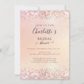 Moderne Glitter Pink (Imitat) Einladung Kaart (Voorkant)