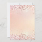 Moderne Glitter Pink (Imitat) Einladung Kaart (Achterkant)
