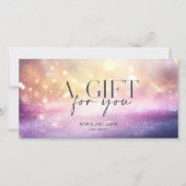 Moderne Glitter Roze Cadeaukaart (Voorkant)