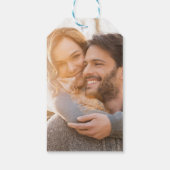 Moderne Glitter Roze Gouden Blush Bedankkaart Foto Cadeaulabel (Achterkant)