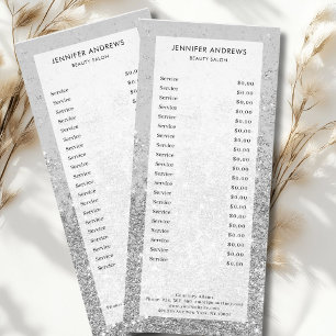 Moderne, glitter, salon, een dure rackkaart reclamekaart