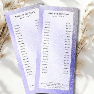 Moderne, glitter, salon, een dure rackkaart reclamekaart