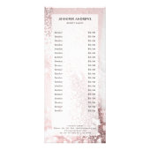 Moderne Glitter Salon Price List Rack Kaart (Voorkant)