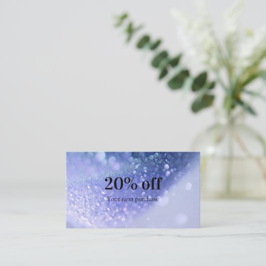 Moderne Glitter Salon & Spa Visitekaartje (Staand voorkant)