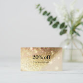 Moderne Glitter Salon & Spa Visitekaartje (Staand voorkant)