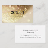 Moderne Glitter Salon & Spa Visitekaartje (Voorkant / Achterkant)