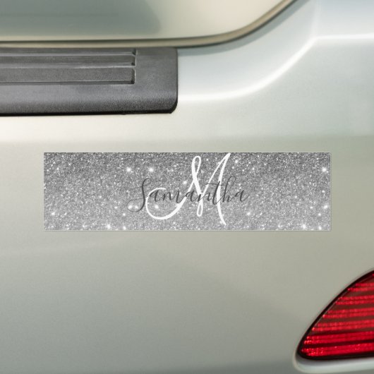 Moderne Glitter Sparkles Persoonlijk Bumpersticker (Op auto)