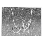 Moderne Glitter Sparkles Persoonlijk Groot Cadeauzakje (Achterkant)