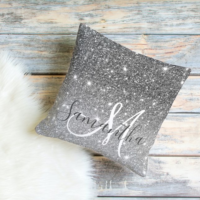 Moderne Glitter Sparkles Persoonlijk Kussen (Creator heeft geüpload)