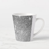 Moderne Glitter Sparkles Persoonlijk Latte Mok (Rechts)