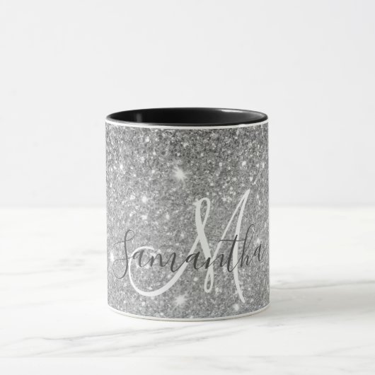 Moderne Glitter Sparkles Persoonlijk Mok (Midden)