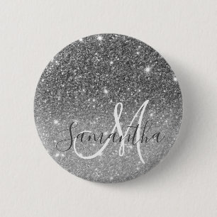 Moderne Glitter Sparkles Persoonlijk Ronde Button 5,7 Cm