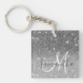 Moderne Glitter Sparkles Persoonlijk Sleutelhanger (Voorkant)