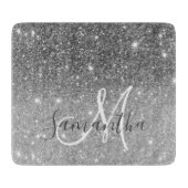 Moderne Glitter Sparkles Persoonlijk Snijplank (Voorkant)