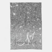 Moderne Glitter Sparkles Persoonlijk Theedoek (Verticaal)