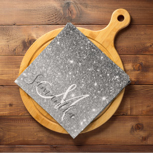 Moderne Glitter Sparkles Persoonlijk Theedoek