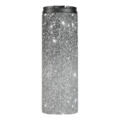 Moderne Glitter Sparkles Persoonlijk Thermosbeker (Achterkant)