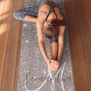 Moderne Glitter Sparkles Persoonlijk Yogamat