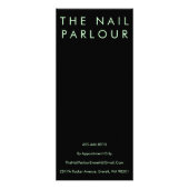 Moderne Glitter Typografie Salon Menu Kaarten (Achterkant)