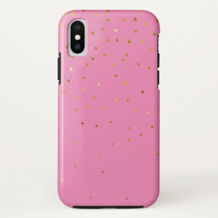 Moderne Glitters Glans Goud Roze iPhone X Hoesje