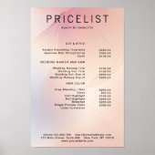Moderne glitters prijslijst Poster (Voorkant)
