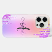 Moderne glitterschijven, Ombre, Monogram Case-Mate iPhone Case (Achterkant (horizontaal))