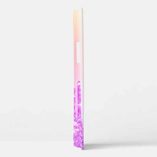 Moderne glitterschijven, Ombre, Monogram Ice Cream Case-Mate iPhone Case (Achterkant / Rechts)