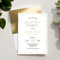 Moderne Glitz Graduation Party Uitnodiging