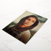 Moderne Glitz Graduation Photo Faire-part d'huile (Rotation)