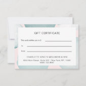 Moderne Glitzer Geschenkgutscheine Flachkarte (Achterkant)