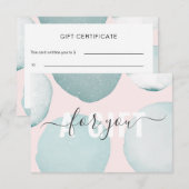 Moderne Glitzer Geschenkgutscheine Flachkarte (Voorkant / Achterkant)