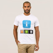 Moderne glossy informatie symbolen t-shirt (Voorkant volledig)
