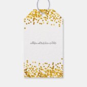 Moderne Gold 50- en Fabulous Birthday Gift-Labels Cadeaulabel (Achterkant)
