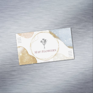 Moderne Gold Abstracte vormen Magnetisch Visitekaartje