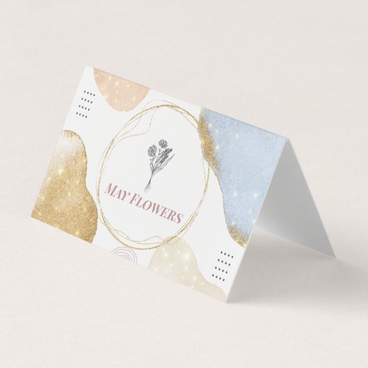 Moderne Gold Abstracte vormen Visitekaartjes (Voorkant)