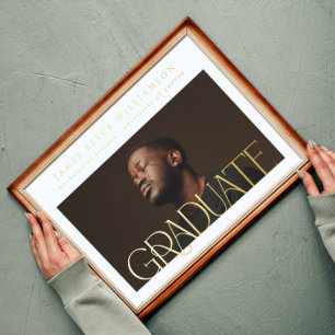 Moderne GOLD AFSTUDEREN Foto CLASS VAN 2023 Folie Afdrukken